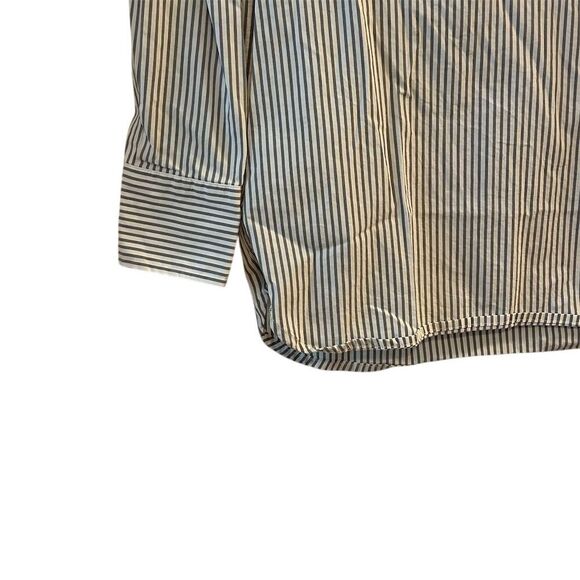 J. Crew Women's Gray Striped Tunic Blouse XXS Long Sleeve Casual - Picture 3 of 13